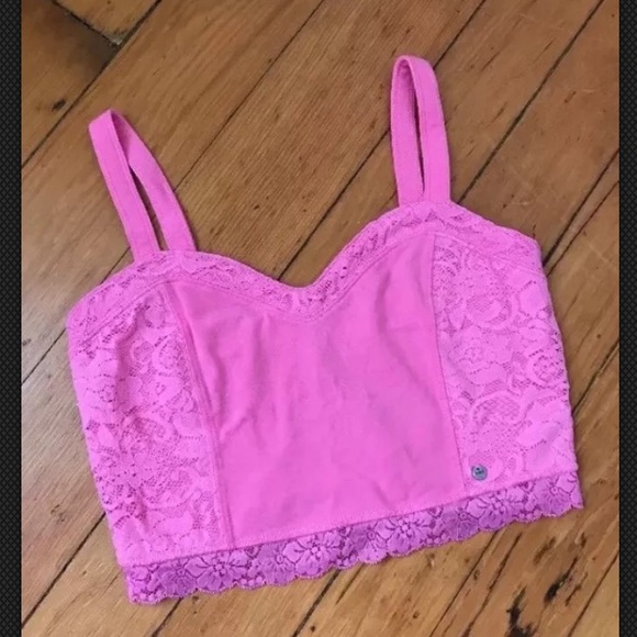 Abercrombie & Fitch Tops - A&F Pink Lace Crop Top Bralette Abercrombie & Fitch Tops - A&F Pink Lace Crop Top Bralette